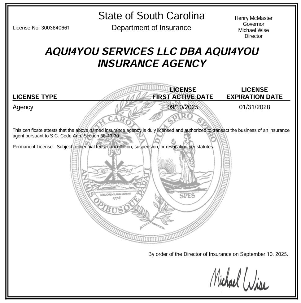 Licencia South Carolina
